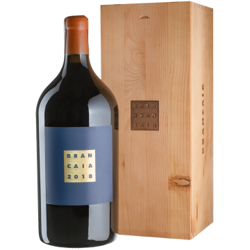 Вино Brancaia IL Blu, wooden box / Іль Блу, дерев'яна коробка 2018, червоне сухе, 3 л