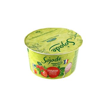 Продукт з ферментованої сої з полуницею органічний 150г, Sojade