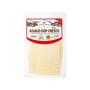 Сир напівтвердий з коров'ячого молока Азіаго DOP слайсами 110г, Fior di Maso