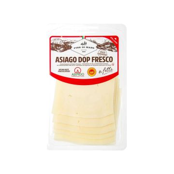 Сир напівтвердий з коров'ячого молока Азіаго DOP слайсами 110г, Fior di Maso