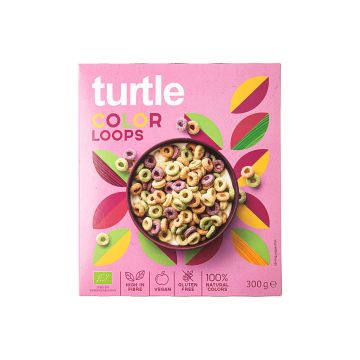 Сніданок сухий Кольорові кільця без глютену органічний 300г, Turtle